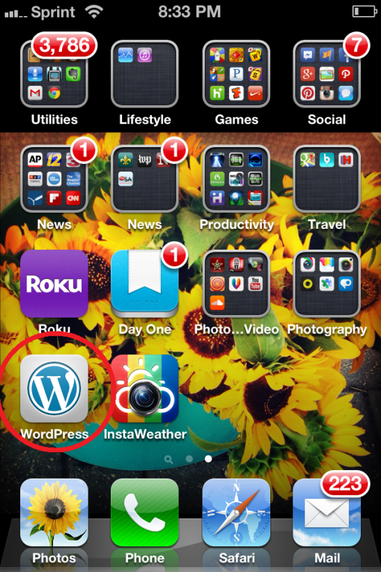 Wordpress app for iPhone. Not too shabby. 